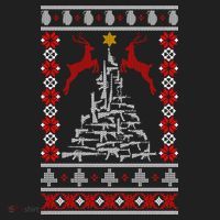 Guns Tree For Christmas Women's Sweatshirt thumb 2