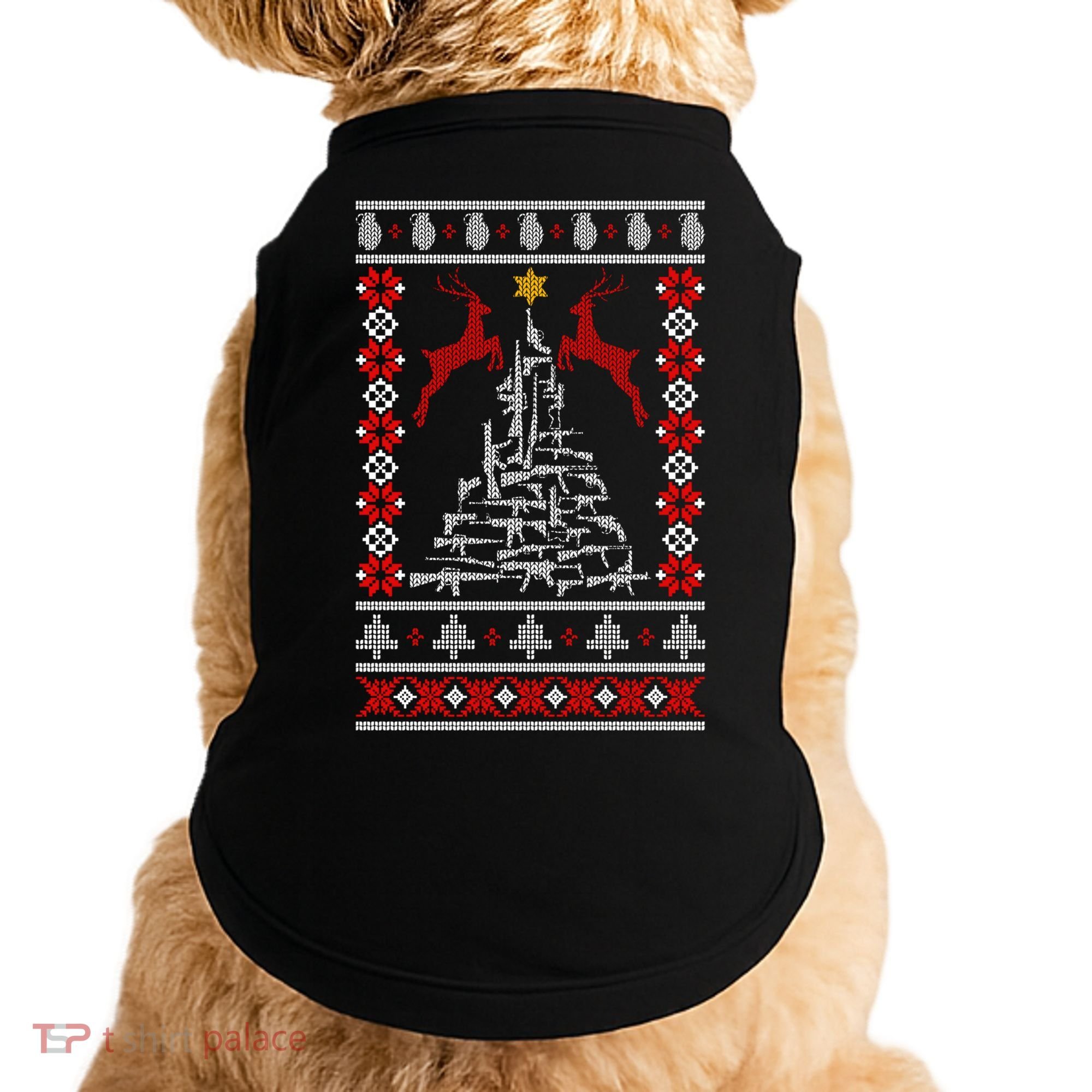 Guns Tree For Christmas Doggie Tank
