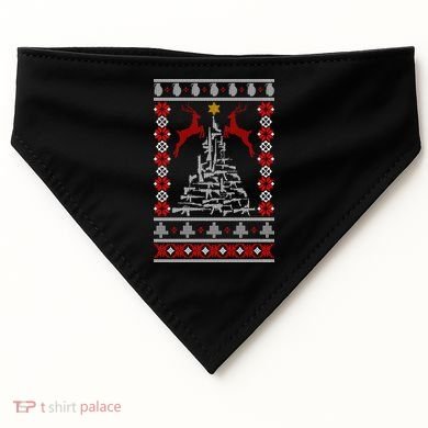 Guns Tree For Christmas USA-Made Doggie Bandana