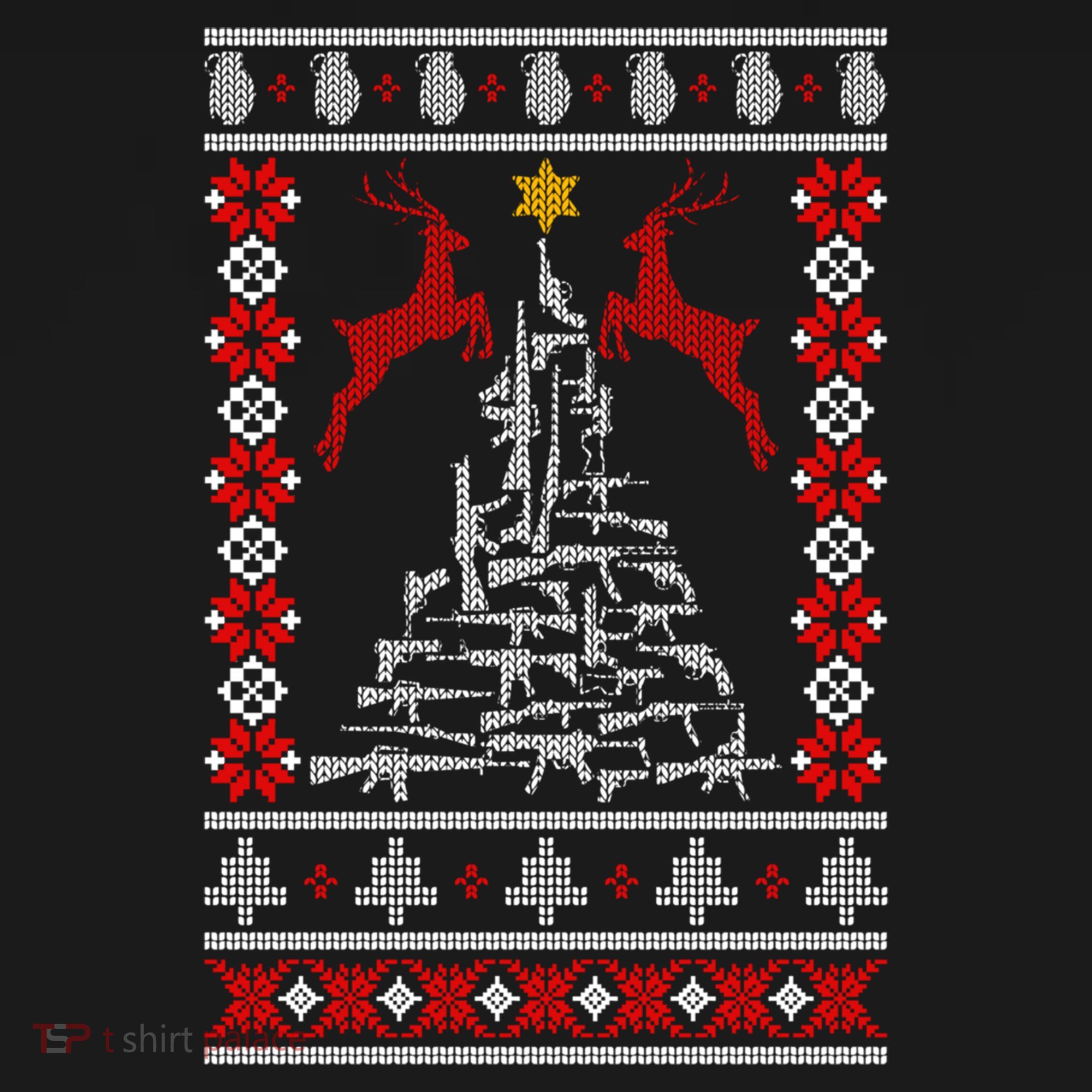 Guns Tree For Christmas Long Sleeve Shirt
