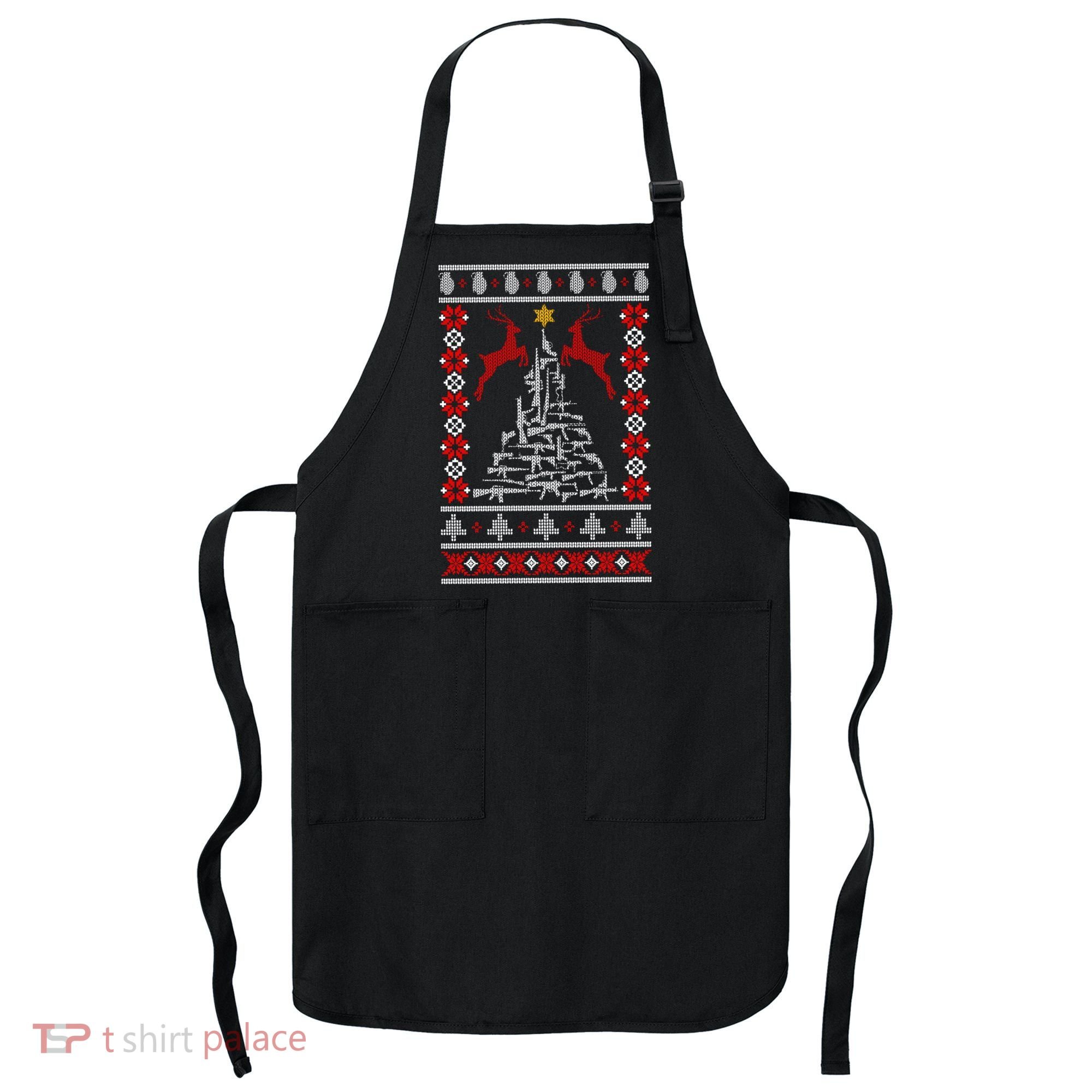 Guns Tree For Christmas Apron