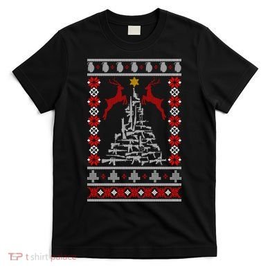 Guns Tree For Christmas T-Shirt