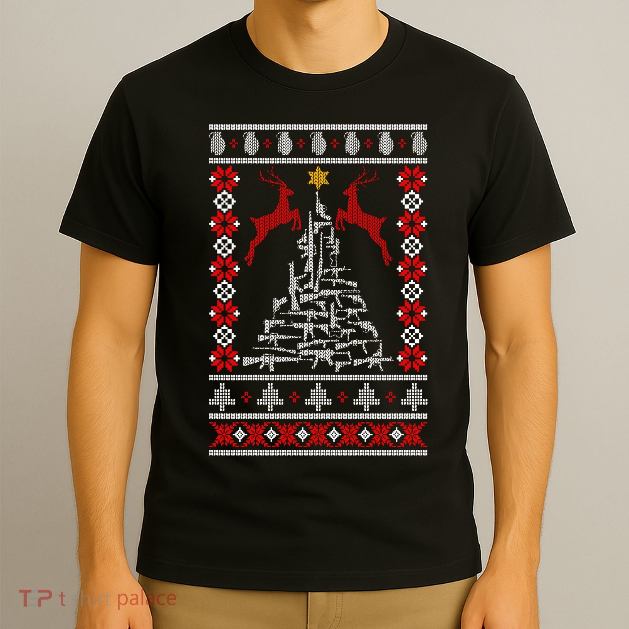 Guns Tree For Christmas T-Shirt