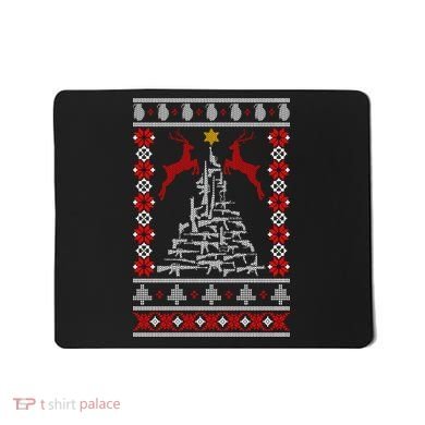 Guns Tree For Christmas Mousepad