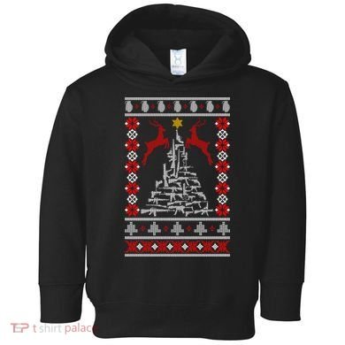 Guns Tree For Christmas Toddler Hoodie