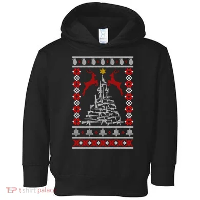 Guns Tree For Christmas Toddler Hoodie
