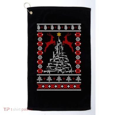 Guns Tree For Christmas Golf Towel