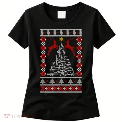 Guns Tree For Christmas Women's T-Shirt