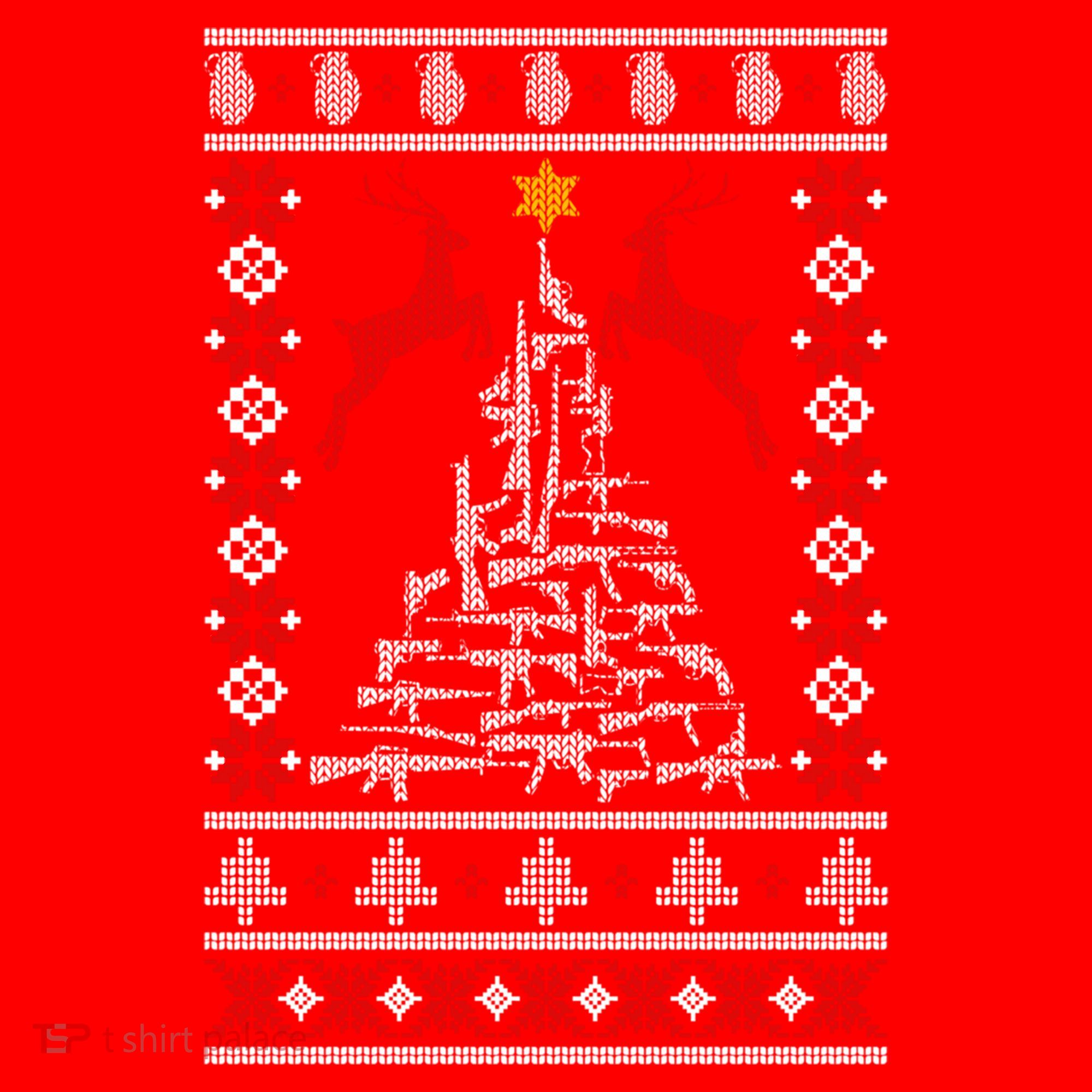 Guns Tree For Christmas Santa Hat