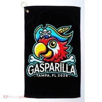 Gasparilla Tampa Florida 2026 Vacation Pirate Parrot  Golf Towel thumb 0