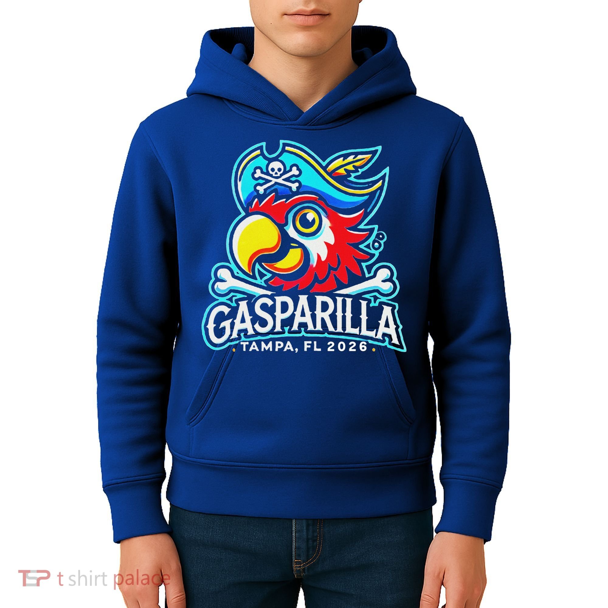 Gasparilla Tampa Florida 2026 Vacation Pirate Parrot  Kids Hoodie
