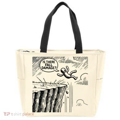 Gravity Test Funny Gamer Is There Fall Damage Tote Bag