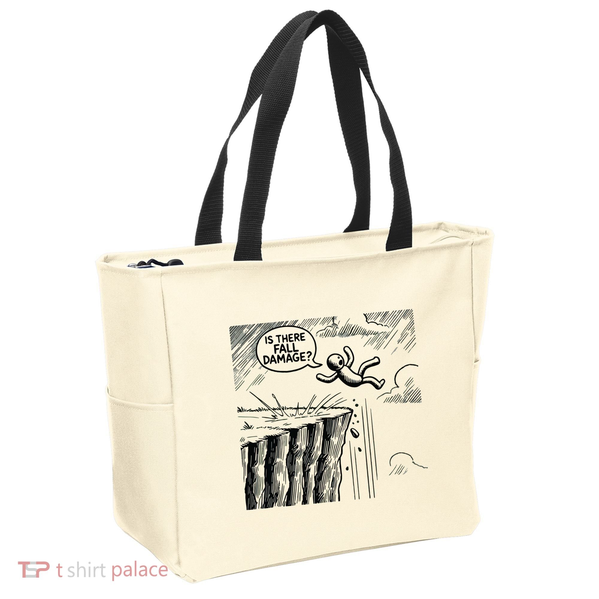 Gravity Test Funny Gamer Is There Fall Damage Tote Bag