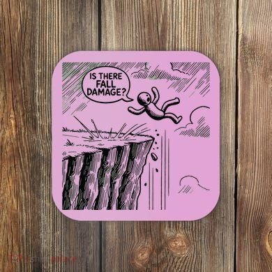 Gravity Test Funny Gamer Is There Fall Damage Coaster