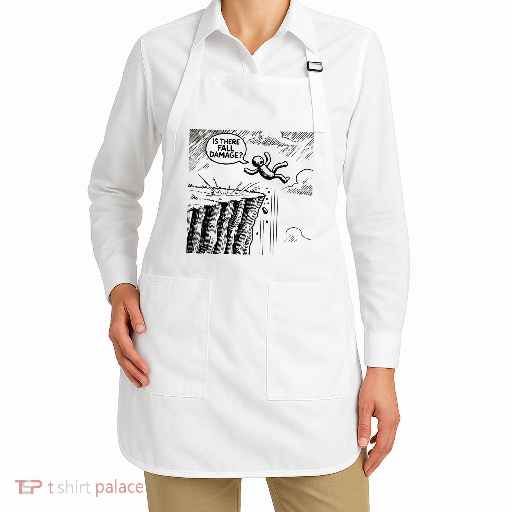 Gravity Test Funny Gamer Is There Fall Damage Apron