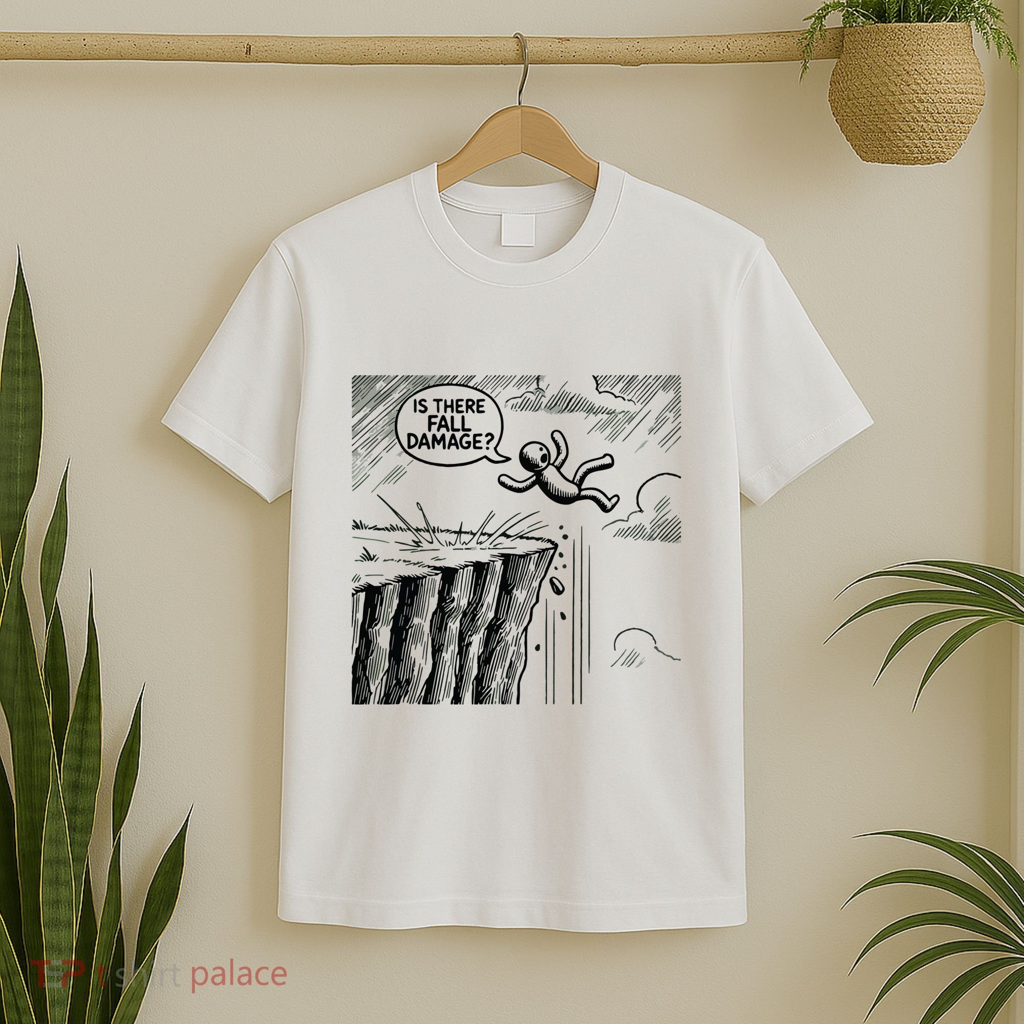 Gravity Test Funny Gamer Is There Fall Damage T-Shirt