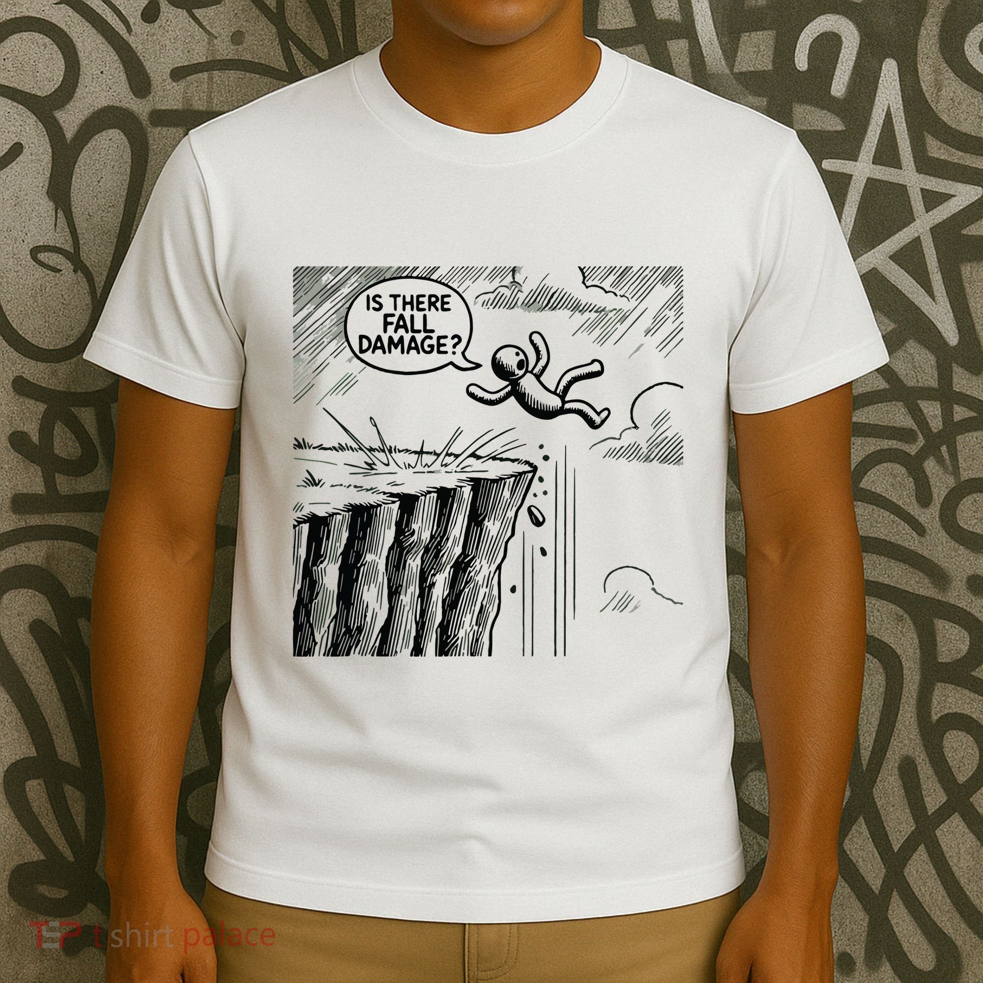 Gravity Test Funny Gamer Is There Fall Damage T-Shirt