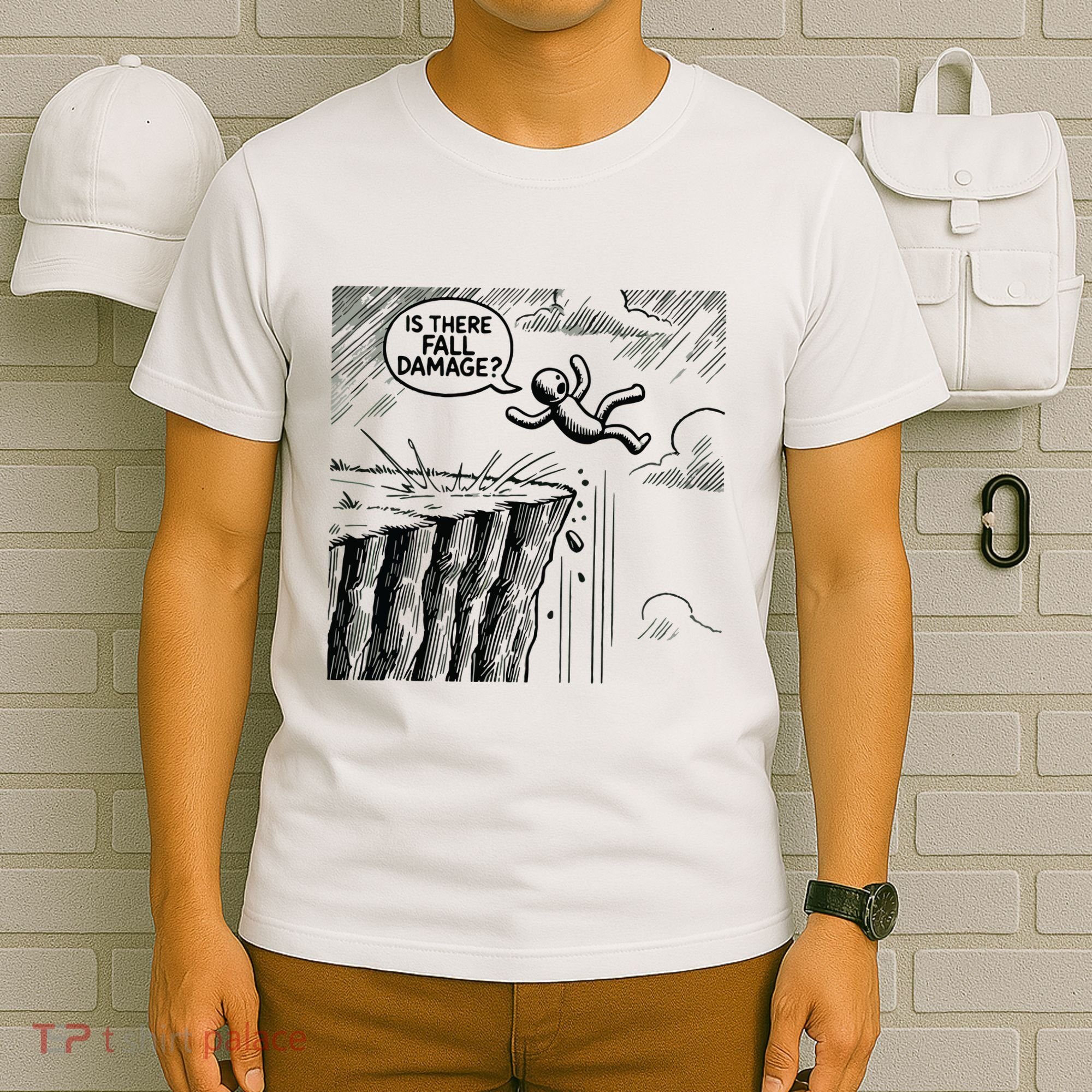 Gravity Test Funny Gamer Is There Fall Damage T-Shirt