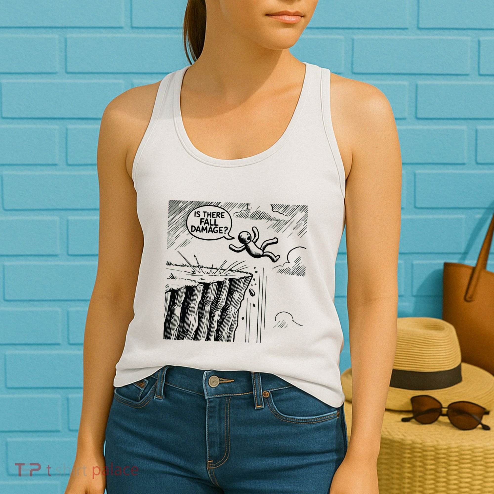 Gravity Test Funny Gamer Is There Fall Damage Women's Tank Top