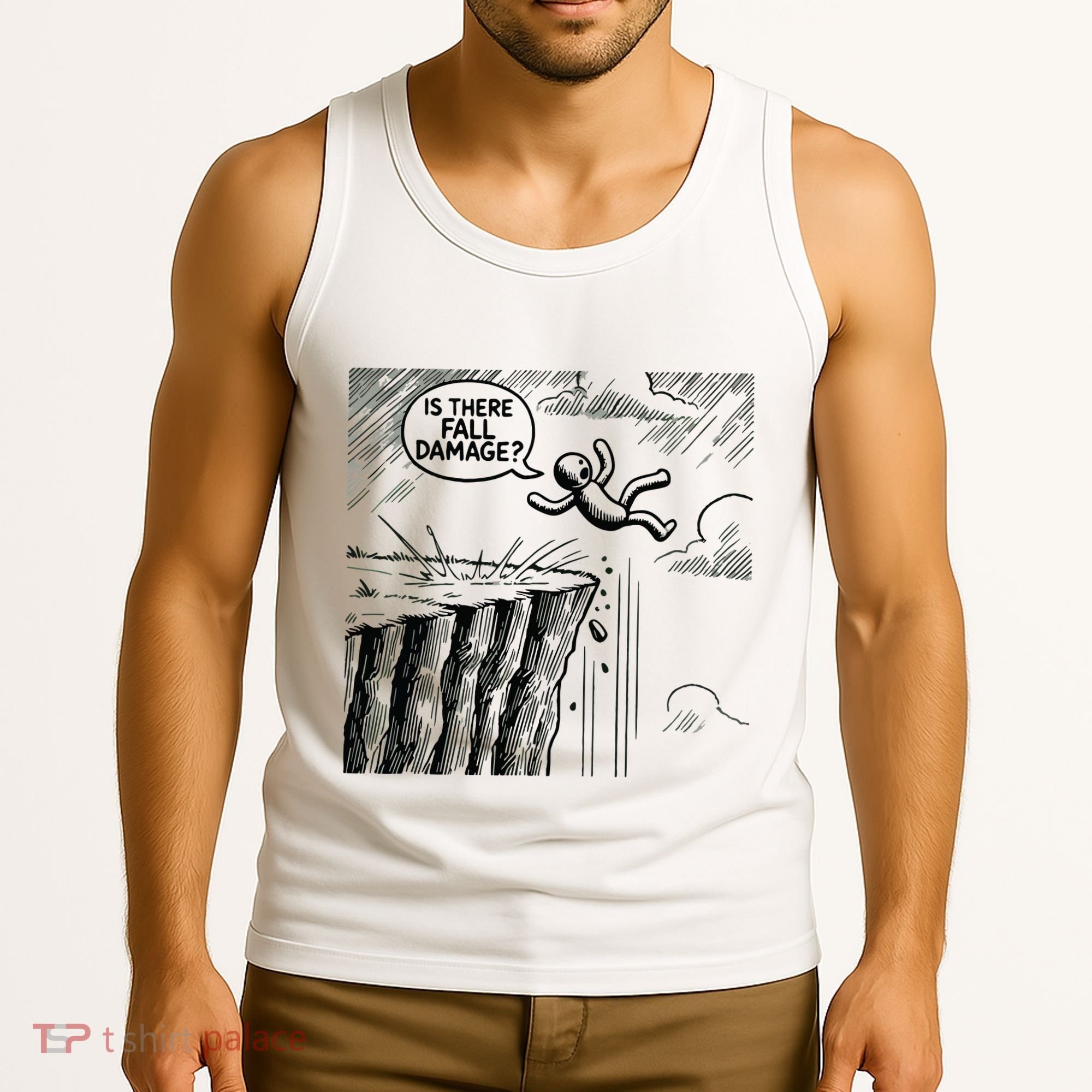Gravity Test Funny Gamer Is There Fall Damage Tank Top