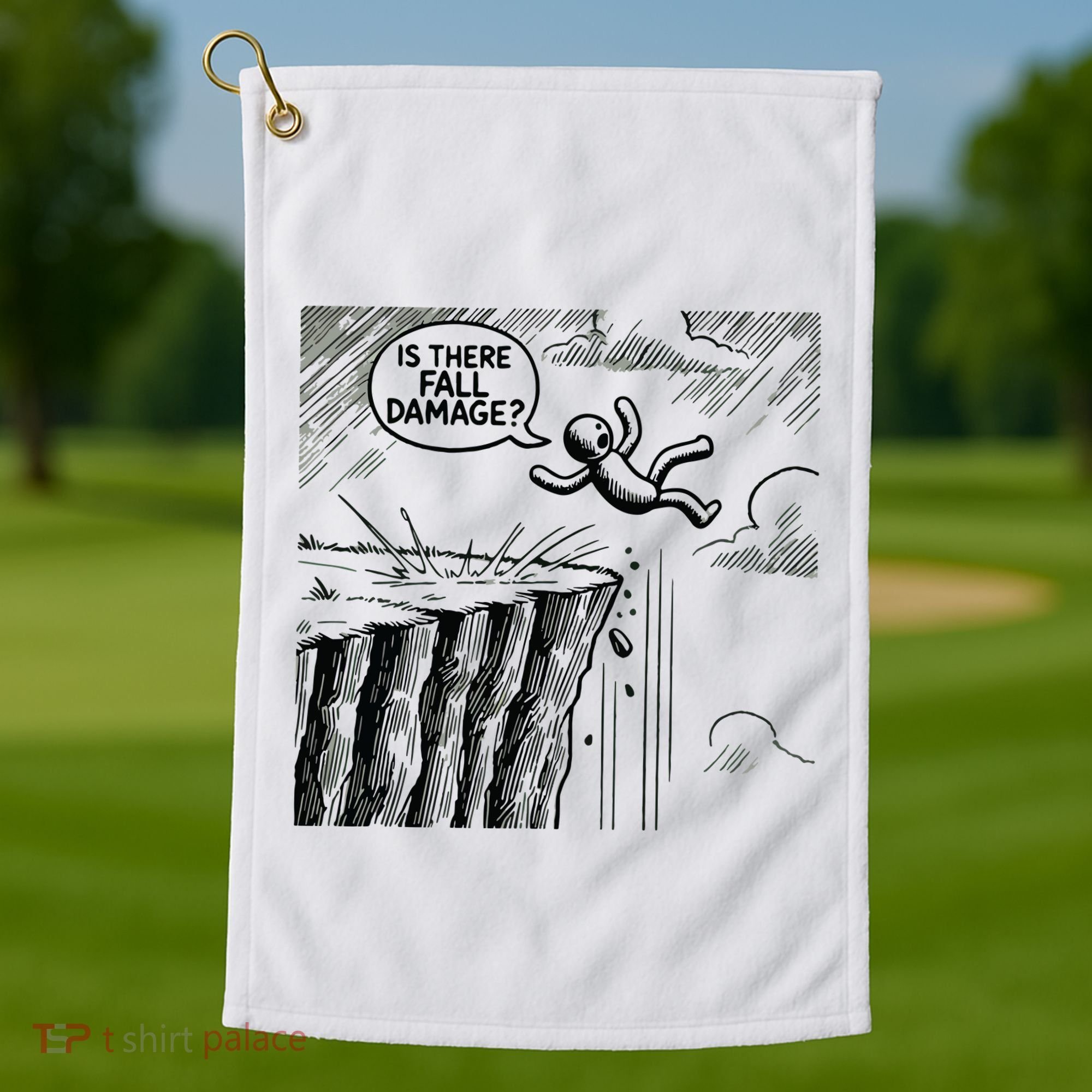 Gravity Test Funny Gamer Is There Fall Damage Golf Towel
