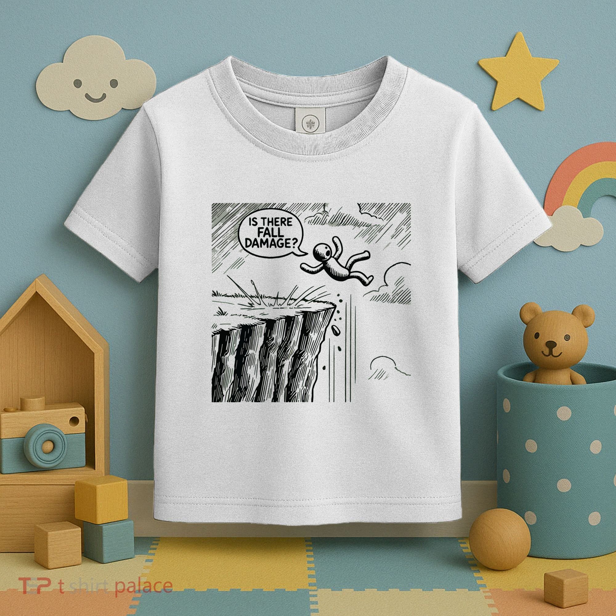 Gravity Test Funny Gamer Is There Fall Damage Toddler T-Shirt