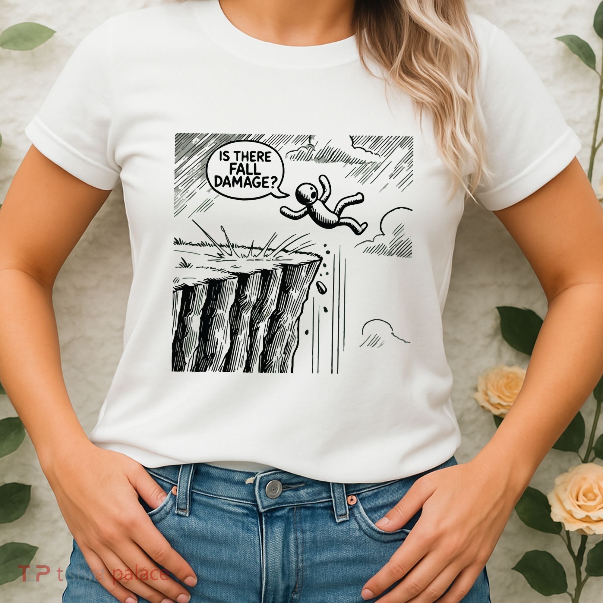 Gravity Test Funny Gamer Is There Fall Damage Women's T-Shirt
