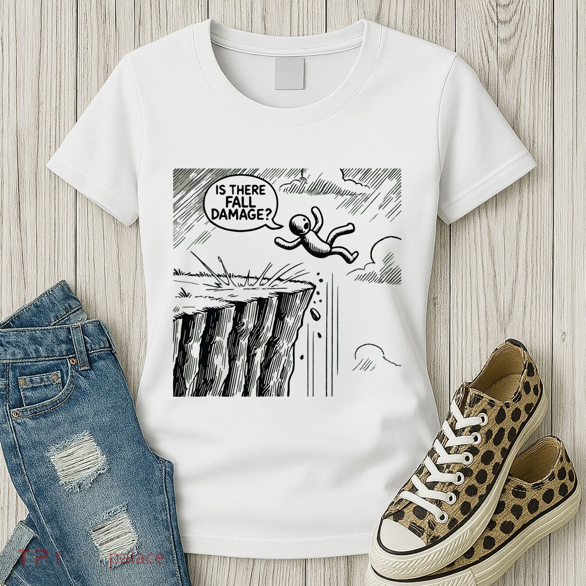 Gravity Test Funny Gamer Is There Fall Damage Women's T-Shirt