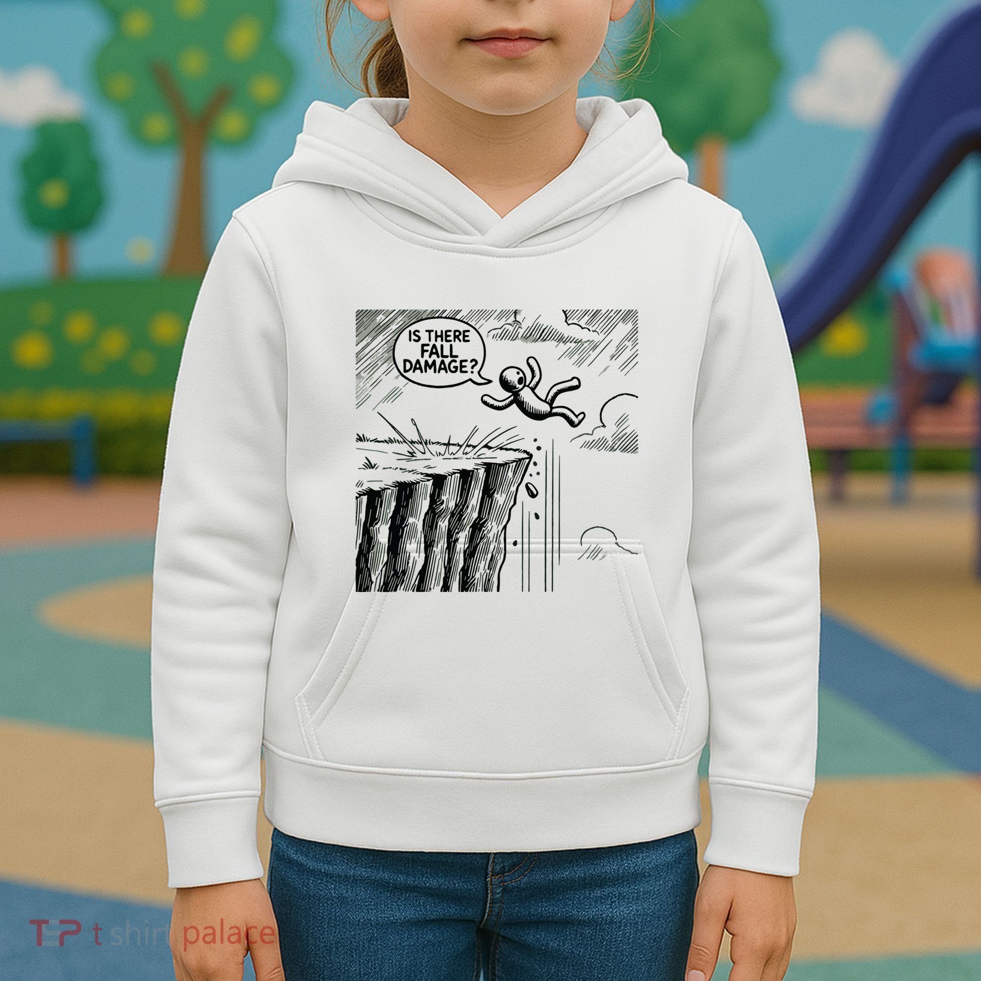 Gravity Test Funny Gamer Is There Fall Damage Kids Hoodie