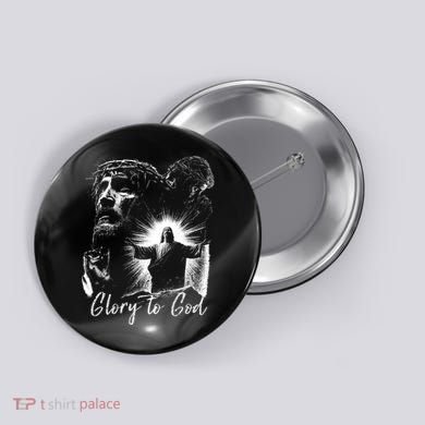 GLORY TO GOD JESUS Button