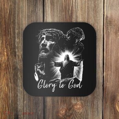 GLORY TO GOD JESUS Coaster