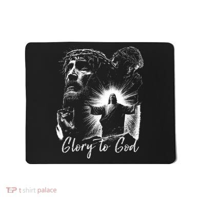 GLORY TO GOD JESUS Mousepad