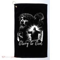 GLORY TO GOD JESUS Golf Towel thumb 0