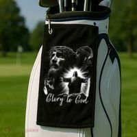 GLORY TO GOD JESUS Golf Towel thumb 2