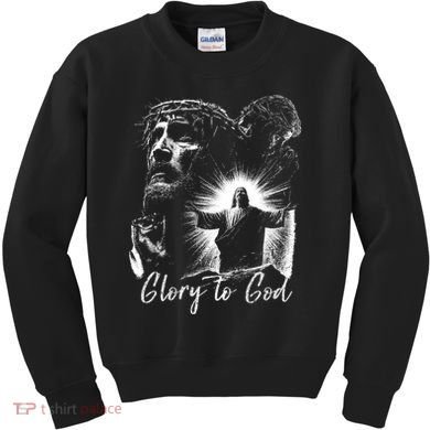 GLORY TO GOD JESUS Kids Sweatshirt