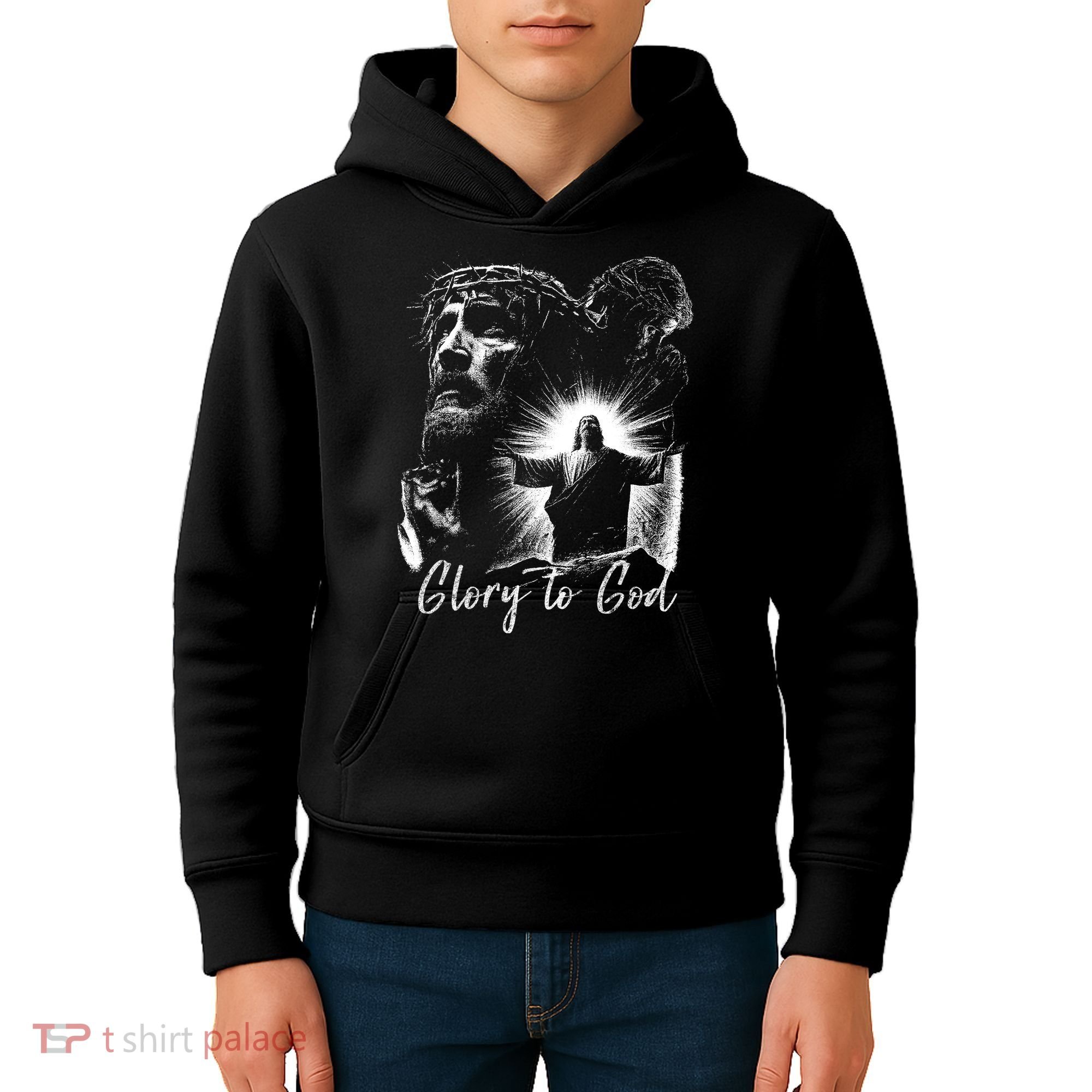 GLORY TO GOD JESUS Kids Hoodie