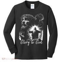 GLORY TO GOD JESUS Kids Long Sleeve Shirt thumb 0
