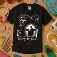 GLORY TO GOD JESUS Kids T-Shirt thumb 3