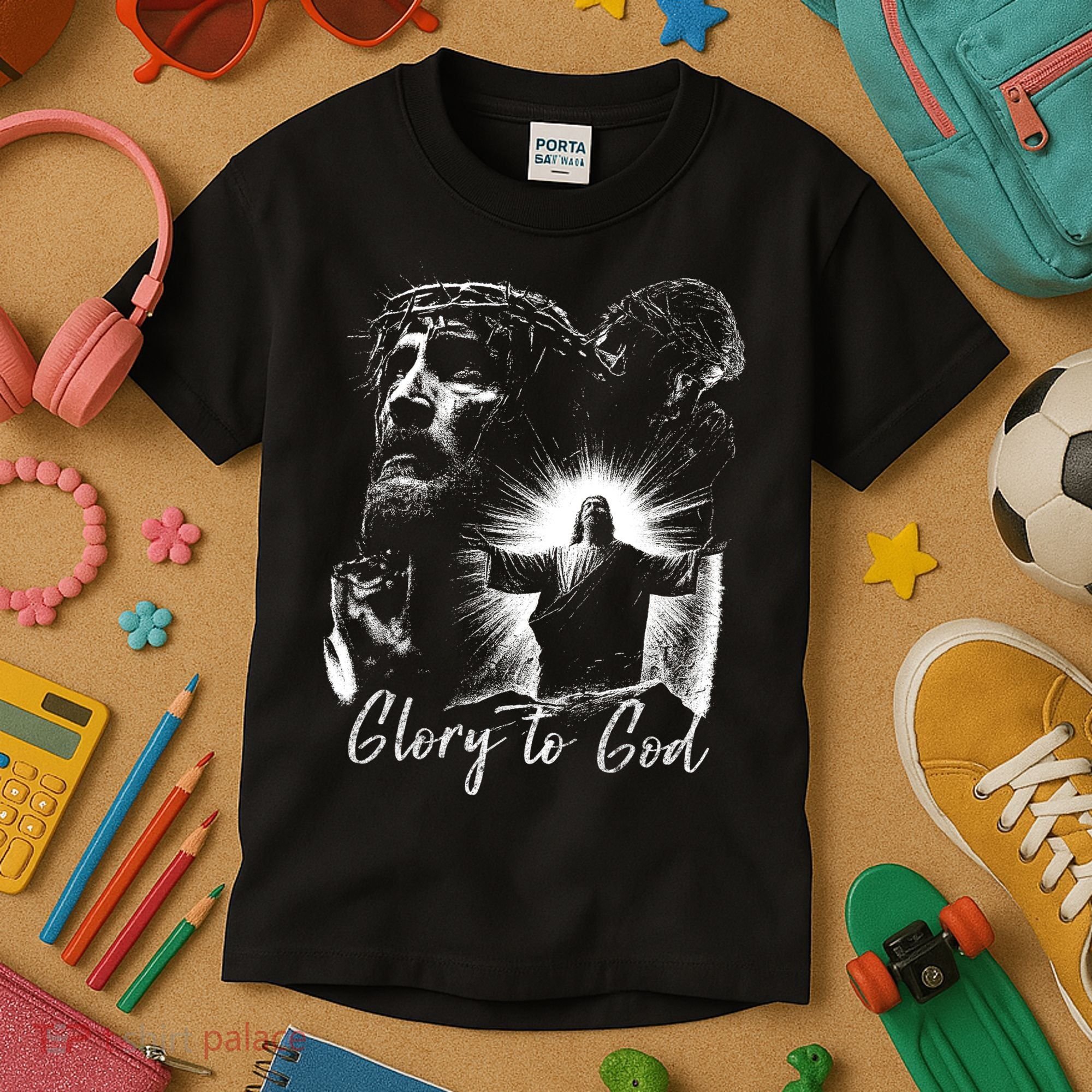 GLORY TO GOD JESUS Kids T-Shirt