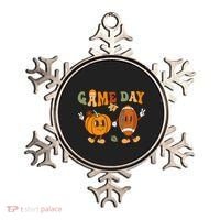 Groovy Thanksgiving Game Day Pumpkin Football Halloween Fall Ornament thumb 0