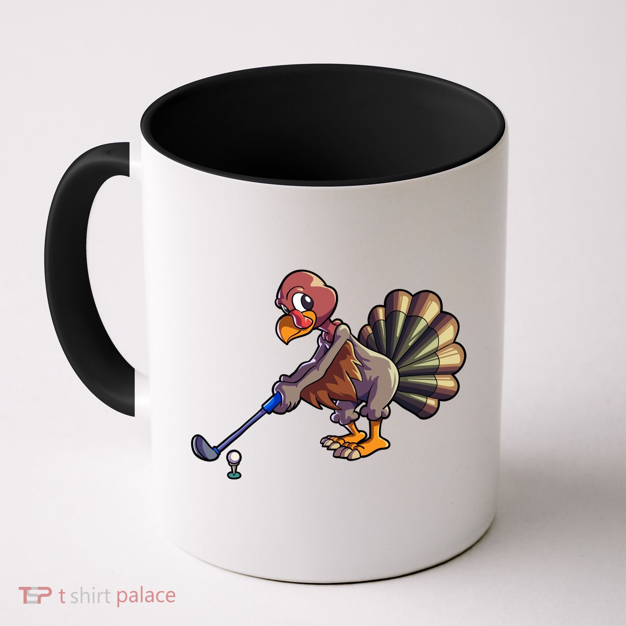 Golfing Turkey Golf Club Funny Thanksgiving Coffee Mug