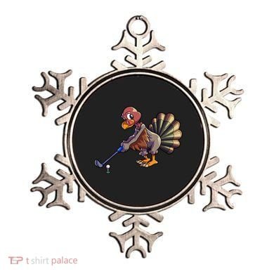 Golfing Turkey Golf Club Funny Thanksgiving Ornament