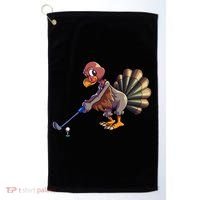 Golfing Turkey Golf Club Funny Thanksgiving Golf Towel thumb 0