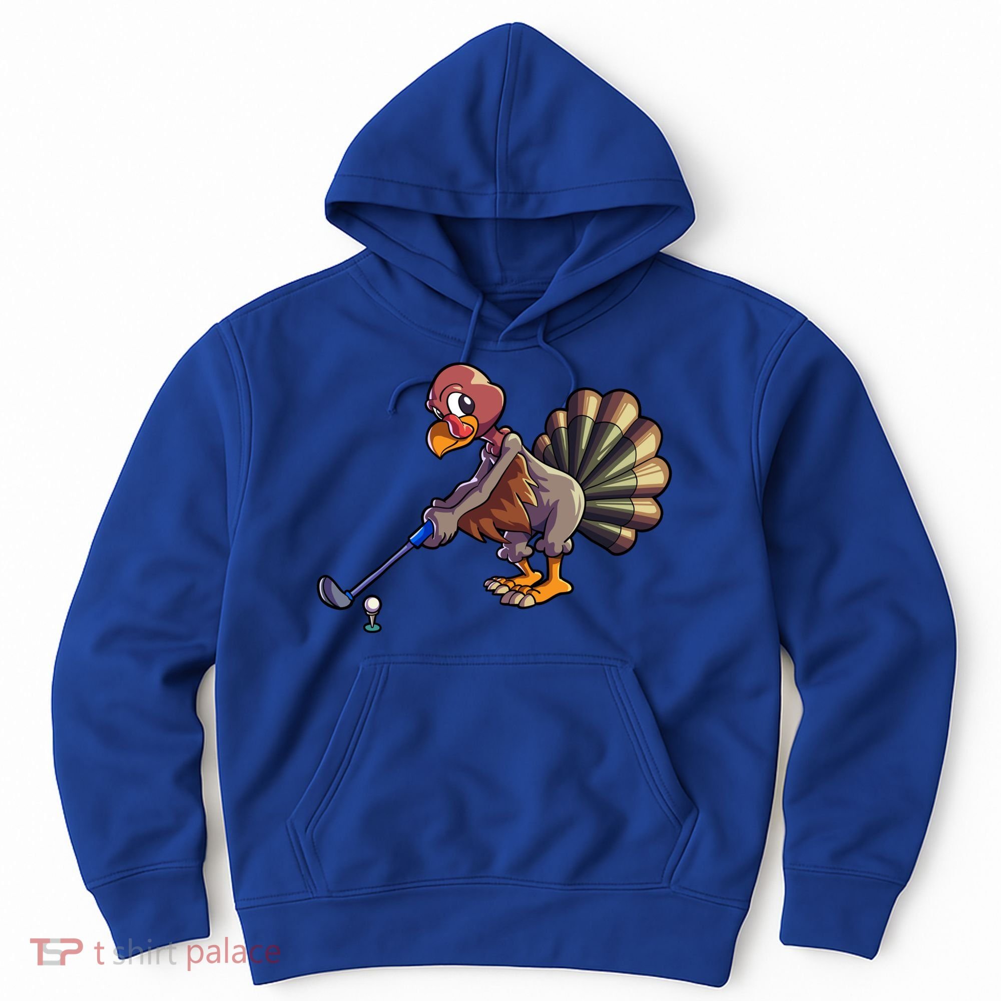 Golfing Turkey Golf Club Funny Thanksgiving Hoodie