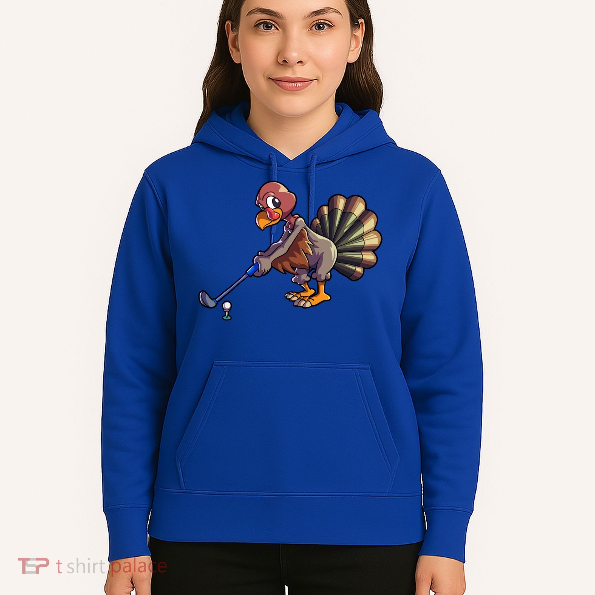 Golfing Turkey Golf Club Funny Thanksgiving Hoodie