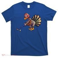 Golfing Turkey Golf Club Funny Thanksgiving T-Shirt thumb 0