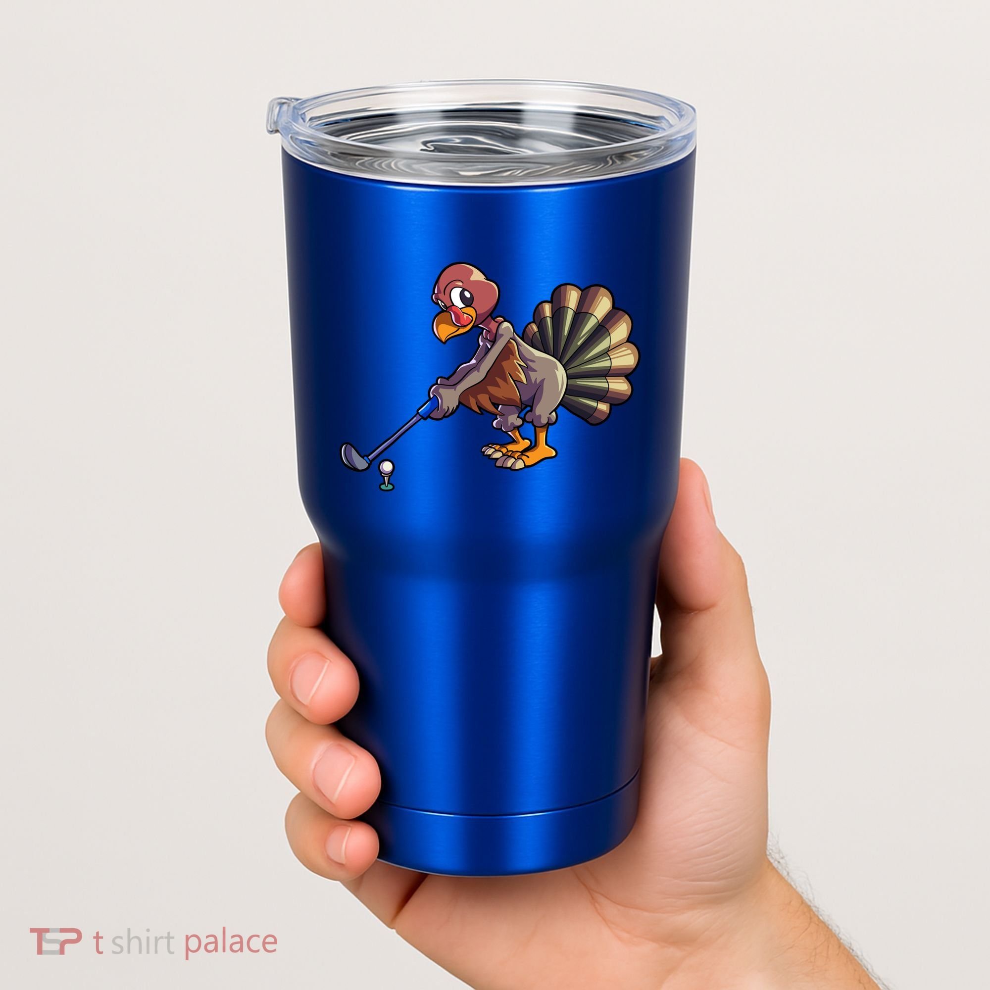 Golfing Turkey Golf Club Funny Thanksgiving Tumbler