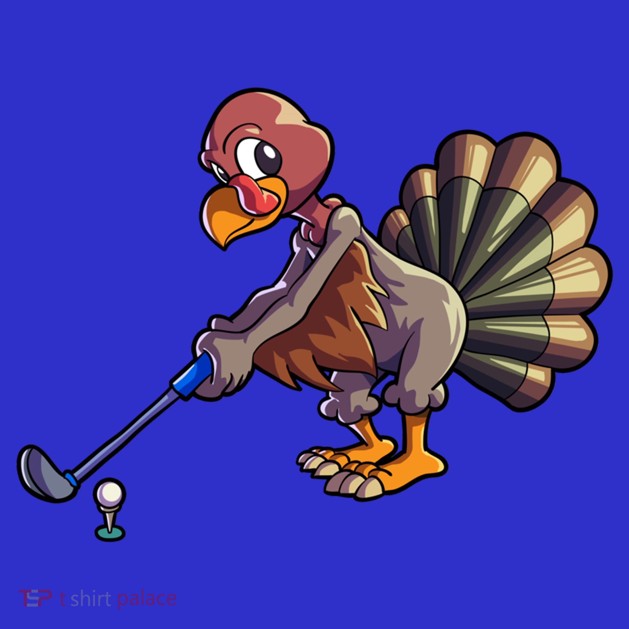 Golfing Turkey Golf Club Funny Thanksgiving Women's Tank Top