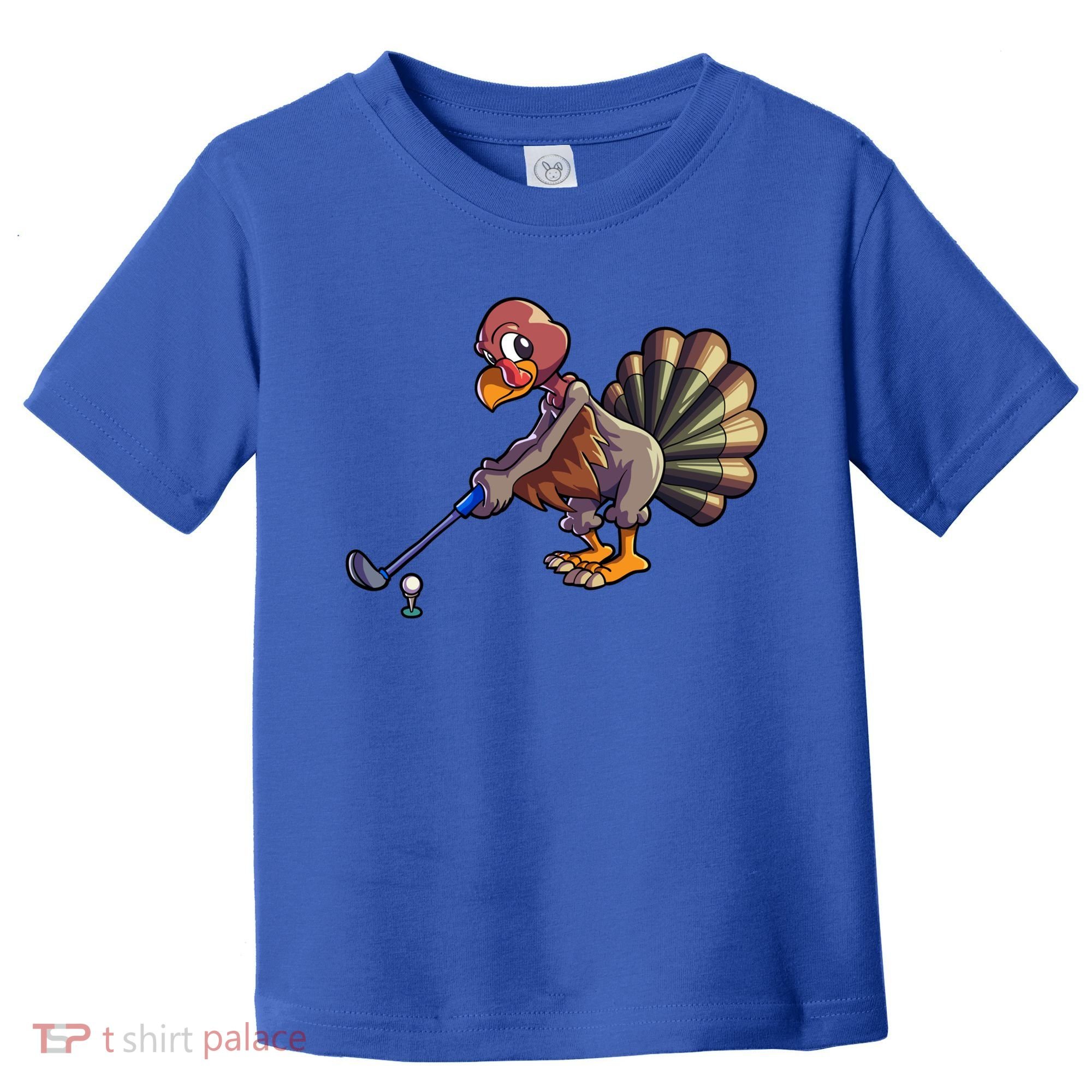 Golfing Turkey Golf Club Funny Thanksgiving Toddler T-Shirt