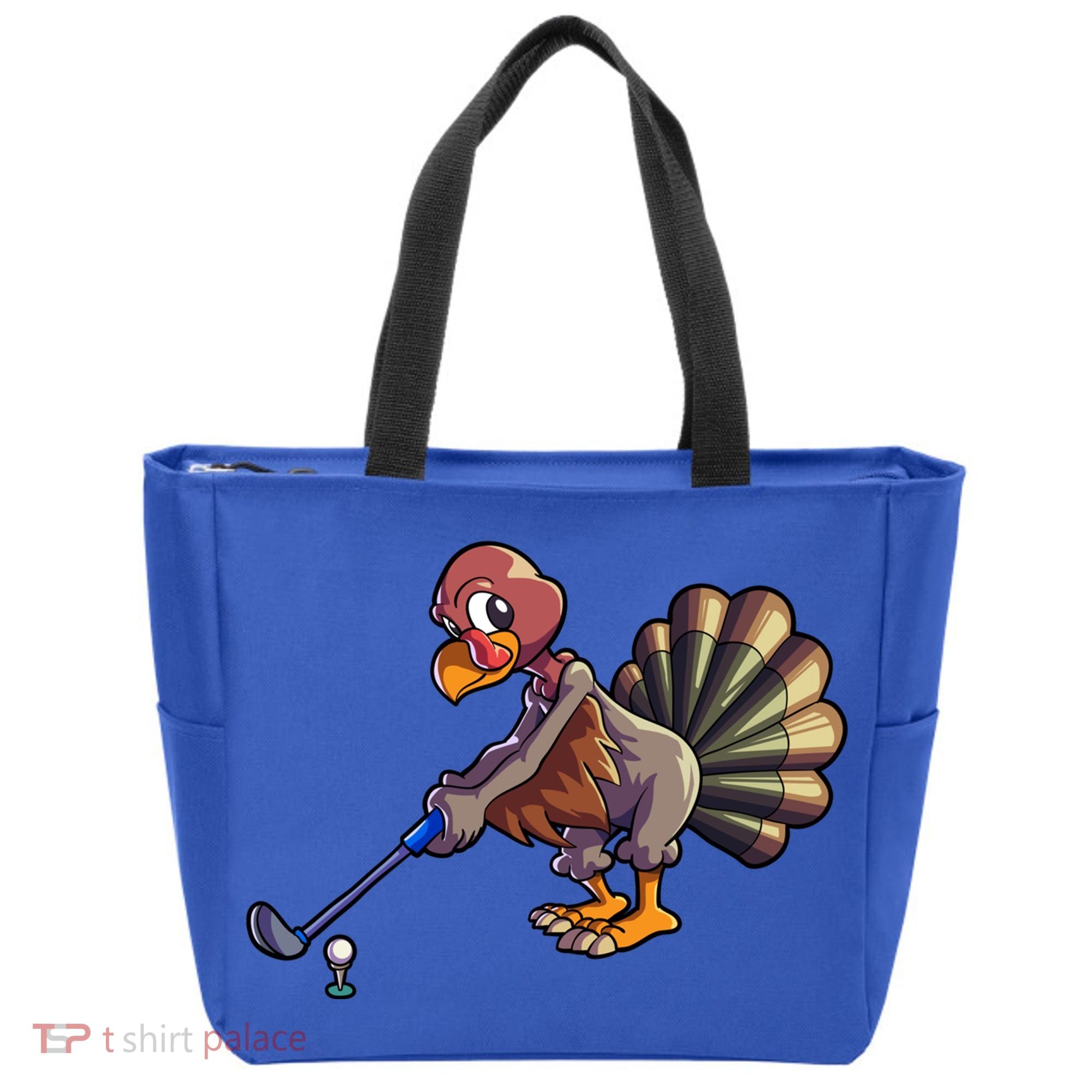 Golfing Turkey Golf Club Funny Thanksgiving Tote Bag